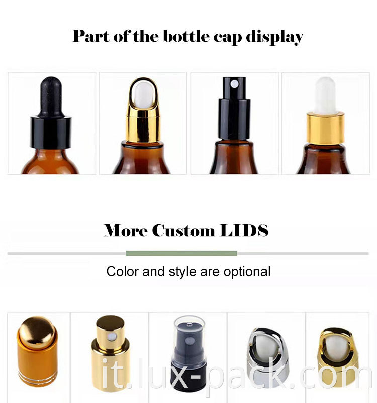 5 ml da 30 ml da 50 ml di cosmetici in vetro rotondo ammo